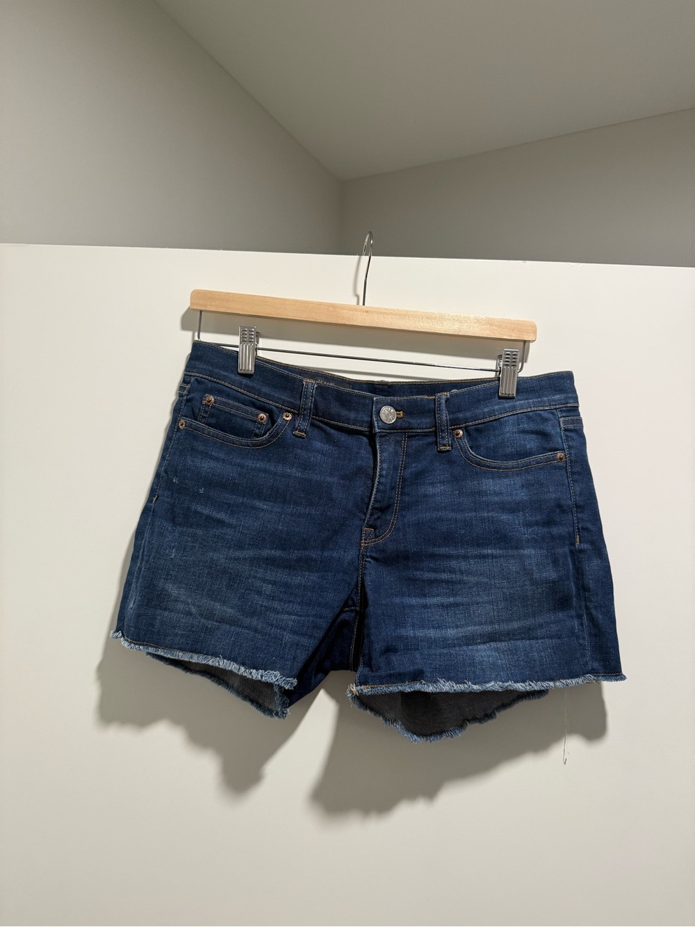 J. Crew Dark Blue Denim Cutoff Shorts